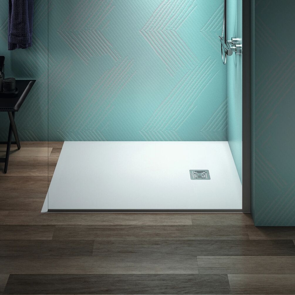 Lifestyle image of Ideal Standard Ultraflat S+ Pure White 1000 x 800mm Stone Resin Shower Tray